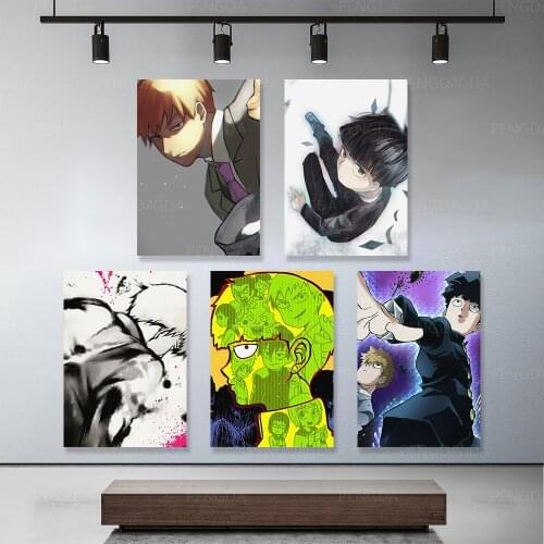 Anime Frame Pictures Prints Mob Psycho 100 Character Canvas Painting Modern Decor Home Modular Mobu Saiko Hyaku Posters Wall Art