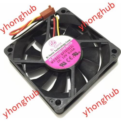 Bi-Sonic BP701512L DC 12V 0.15A 70x70x15mm Server Cooling Fan