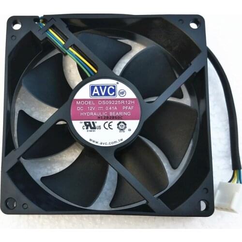 Brand New For AVC 9225 9025 9cm 4-Wire Pulse Temperature Control Fan Ds09225r12h 0.41a Cpu Cooler