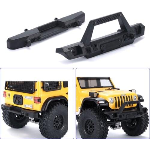 DJC Front Rear Bumper With LED Lights For 1/24 Axial SCX24 Wrangler JEEP RC Car Crawler Accessories Upgrade Parts