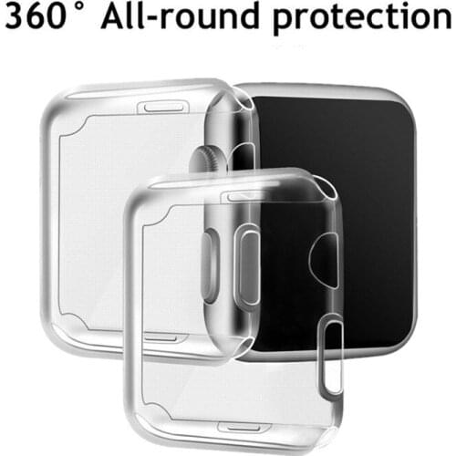 ProBefit 360 Slim Watch Cover for Apple Watch 4 3 2 1 42MM 38MM Case Soft Clear TPU Screen Protector for iWatch 4 3 44MM 40MM