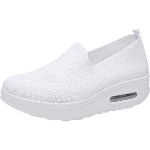 Platform Shoes Women Slip on 2021 New Spring Summer Flats Female Soft Zapatos De Mujer Lace Loafers Ladies Air Cushion