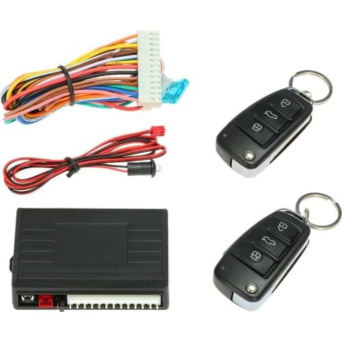 Universal Car Auto Keyless Entry System Button Start Stop Trunk Release Button Remote Central Locking Kit for Audi Style Key