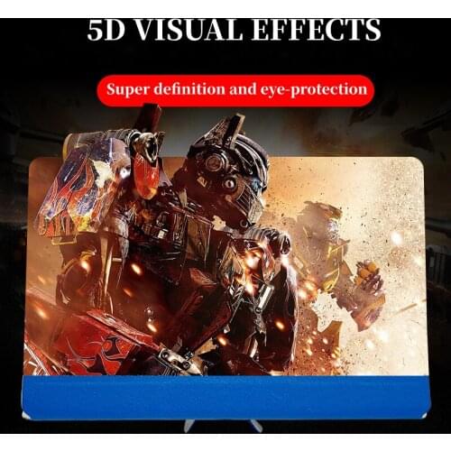 LS Cheap Universal 8 inch 5D Phone Screen Amplifier For iPhone Samsung Magnifying Screen Amplifier Mobile Phone Foldable Stands
