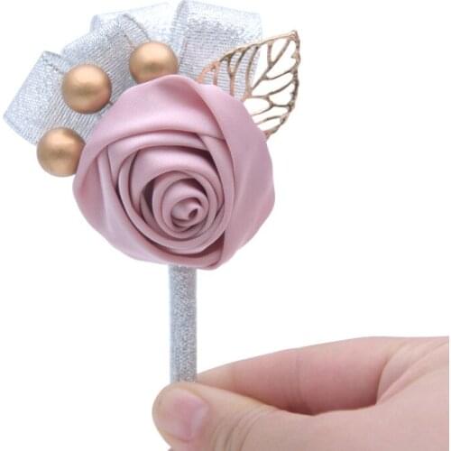 Wedding Groom Boutonniere Hotel Evening Party Male Suit Decorative Flower Brooch