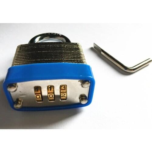 1pcs brass padlock 3 Dial Combination Padlock Luggage Suitcase Door Password Lock Padlock