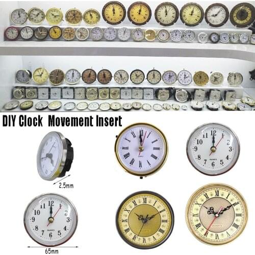 1PC Roman Numeral Movement Insert Gold Trim Clock Quartz Movement Mechanism Repair Replacement Classic Mute Essential Tools