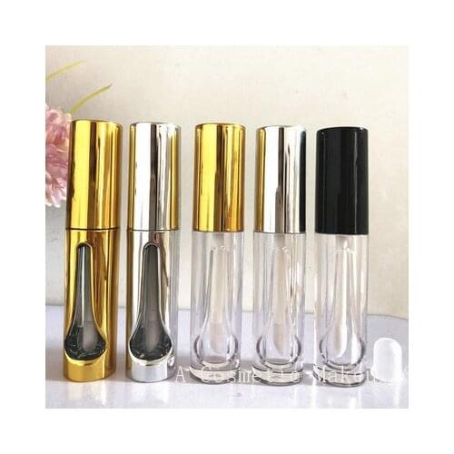 10/30/50PCS Lip Gloss Bottle Lip Glaze Tube Empty Black Gold Silver Lipgloss Tube Packaging Material Makeup DIY Lip Glaze