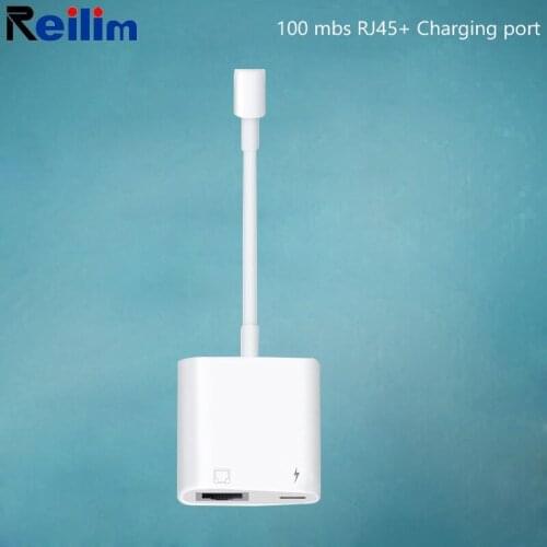 100mbps OTG network USB Adapter for Lightning to RJ45 Ethernet LAN Wired cable USB Camera for iPhone/iPad Series