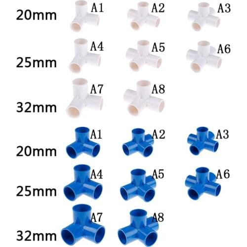 20/25/32mm PVC Tee Connector Four Five Way Joint Garden Irrigation Watering Tube Adapter Pipe Fittings