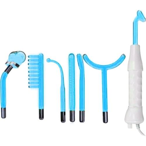 Portable High Frequency Facial Machine Professional Electrode Acne Treatment Wand Acne Spot Wrinkle Remover Hair Growing Tubes