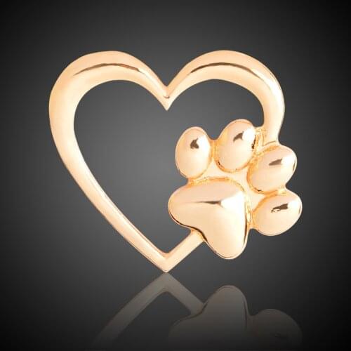 Paw and heart pins brooches Badges Hard enamel pin Denim jackets tote bag backpack accessories Paw jewelry