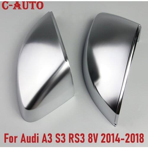 C-Auto 2Pcs/set Rearview Mirror Cover Side Mirror Caps Line Accessories For Audi A3/S3/Rs3 8V Car-styling