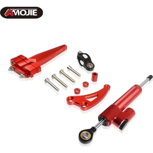 CNC / Carbon Fiber Motorcycle Stabilizer Steering Damper Mounting Bracket Support Kit For Honda CB650F 2014 2015 2016 2017 2018