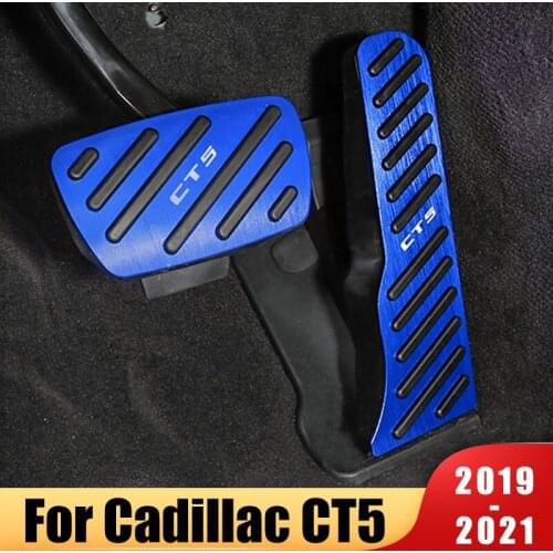 For Cadillac CT5 2019 2020 2021 Aluminum Alloy Car Foot Rest Pedal Fuel Accelerator Brake Pedal Cover Pad Interior Accessories