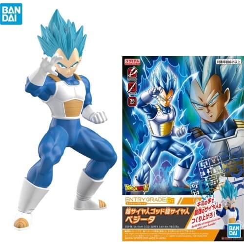 Anime Figure Original Bandai Dragon Ball Super Anime Action Figures Nations Blue Vegeta Model PVC Collectible Anime Doll Toys