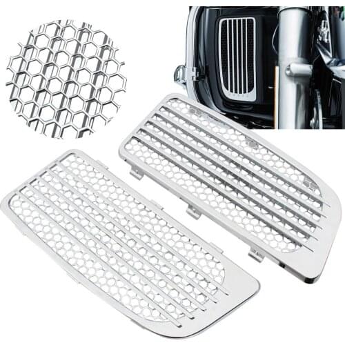 Chrome Radiator Grills&Screens For Harley Touring Electra Street Glide Road King Twin Cooled Models 14-20 Motorcycle Accessories
