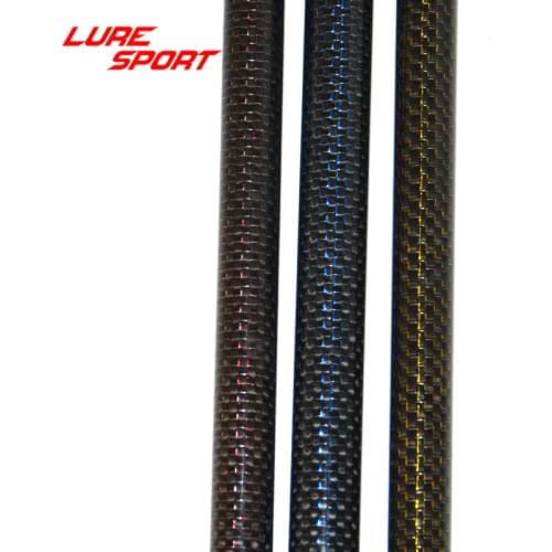 LureSport colorful Thread Woven Carbon Tube 50cm rod blank Rod Buidling component Fishing Rod Blank Repair DIY Accessory