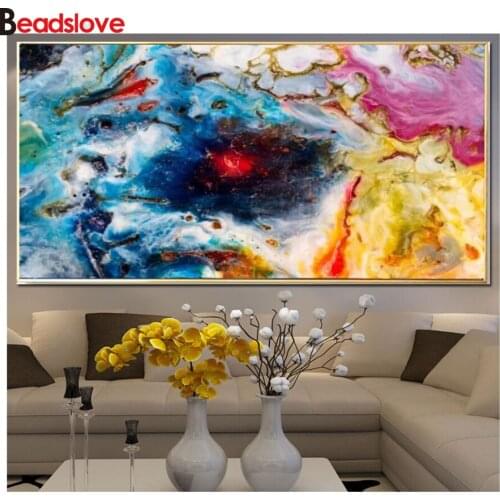 3D picture of rhinestones mosaic full embroidery paint with diamonds painting sale abstract color cloud painting cross stitch