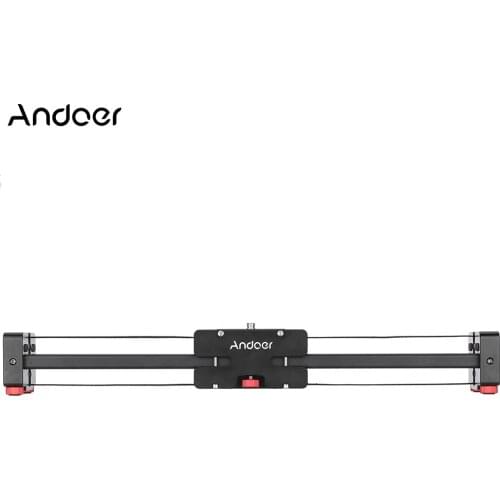 Andoer V2-500 Compact Retractable Track Dolly Slider 50cm Rail Shooting Video Stabilizer for Camcorders DSLR SLR Cameras and DVs