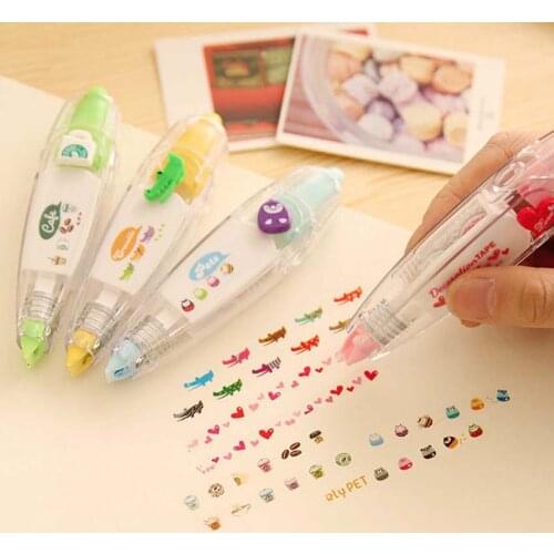 4 PCS Cartoon Correction Tape Stamp Pen Gift Princess Birthday Party Decoration Kids Supply Baby Shower Party Favors Girl Boy