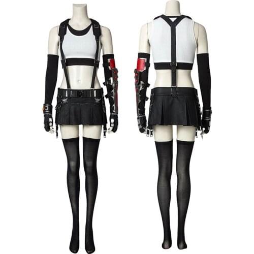 Adult Women Final Fantasy VII Remake Cosplay Costume Tifa Role-playing Clothing Halloween Party Outfit For Girl