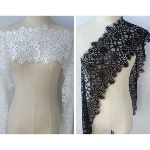 Variety of 3 meters long net yarn eyelash lace clothing materials DIY wedding veil skirt lengthening Accessories