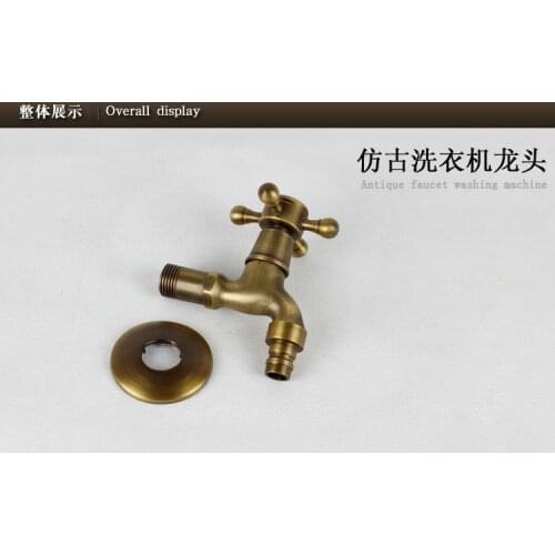 Shower Head Bathroom Toilet Washing Machine Full Copper Brass Faucet Mop Pool Complex Gula Si Single Cold Continental Antique