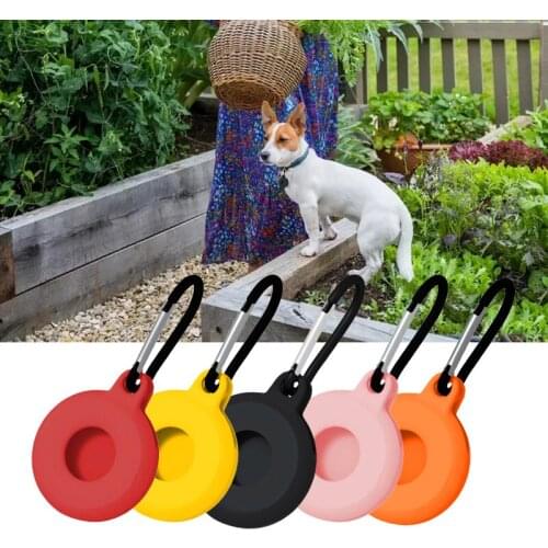 Newly Silicone Case Protective Cover Compatible with Airtag with Keychain Hook Safety and Lightweight Mini Easy to Carry