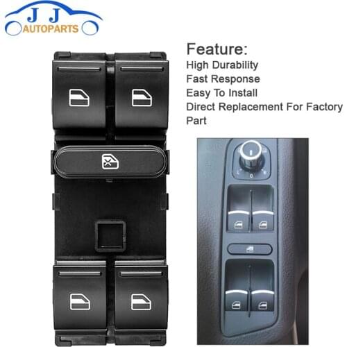 OEM 1K4959857B Electric Power Master Window Switch Button For VW Sagitar Golf 5 Golf 6 Jetta MK5 Mk6 Tiguan Touran Passat B6 B7
