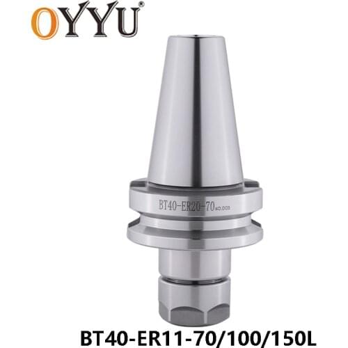 OYYU BT-ER Precision 0.003 BT40-ER11-70 BT40-ER11-100 BT40-ER11-150 Spindle Tool Holder Collet CNC Milling Machining Cent