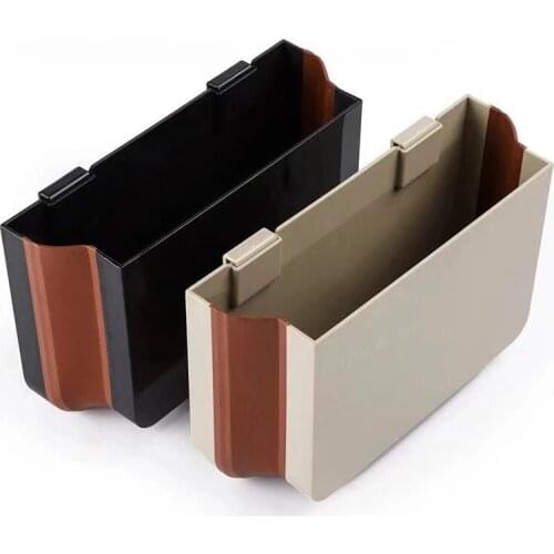 NEW-Hanging Car Trash Can Collapsible Portable Waterproof Garbage Bag Car Organizer Holder Storage Pockets Container