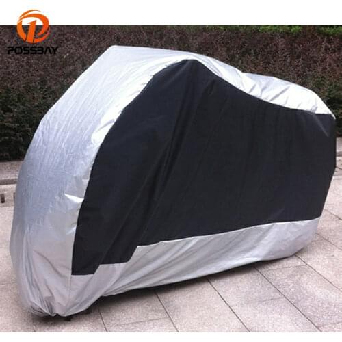 POSSBAY Universal Motorcycle Covers Dustproof Waterproof Scooter Covers Outdoor UV Rain Protector For Honda/Harley/Yamaha/Suzuki