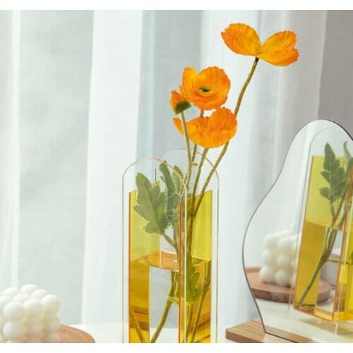 Bedroom living room decoration creative modern simple style three colors can choose transparent acrylic vase J06