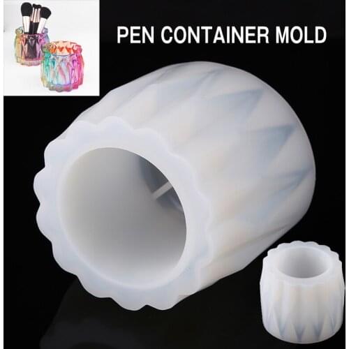 DIY Pen Storage Holder Container Silicone Mold Resin Epoxy Vase Crafts Mould Pen holder Crystal Silicone Casting Molds