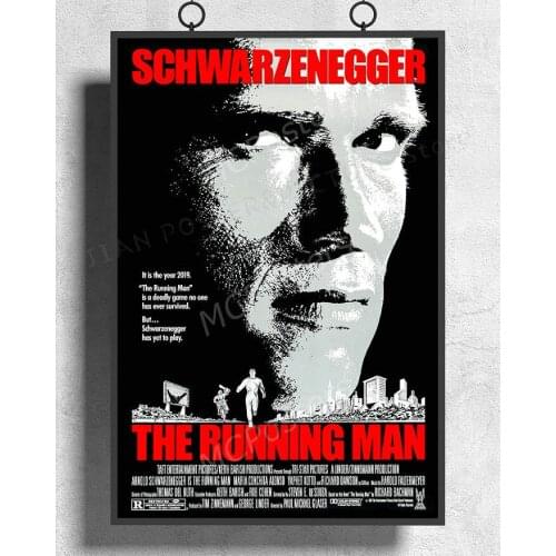 H358 Silk Poster Home Decoration The Running Man Schwarzenegger Movie Wall Art Christmas Gift