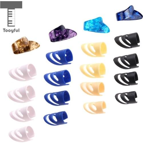 Tooyful 20 Pcs Guitar Finger Pick Thumb Picks Protect Finger Musical Instrument Accessories