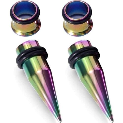 14G-00G Ear Gauges Tapers and Tunnels Gauge Stretching Kit O-Rings Included 316L Stainless Steel Gauging Plugs