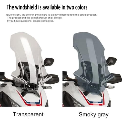 Motorcycle Windscreen Visor Viser Wind Deflectors Windshield for Honda X ADV 750 X-ADV750 XADV 750 2017 2018 2019 Clear Smoke