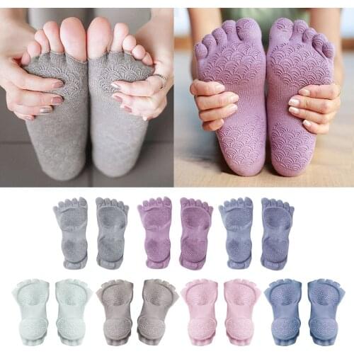 Women Ladies Yoga Socks - Toeless Grippy Non Slip Toeless Socks Accessories for Home Gym Fitness Exercise Workout Training