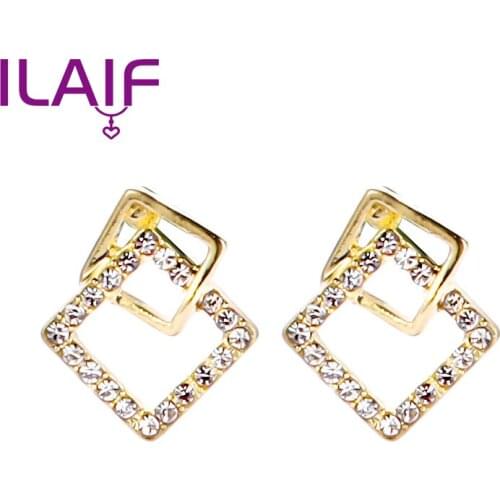 Korean Hollow Out Square Stitching Women Earrings Fashion Earring Drop for Women Jewelry Brincos Femininos
