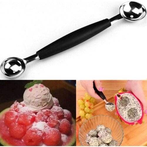 Double-Headed Multi-purpose Watermelon Digger Stainless Steel Fruit Spoon Digging Ball Spoon Kitchen Gadgets Accessories
