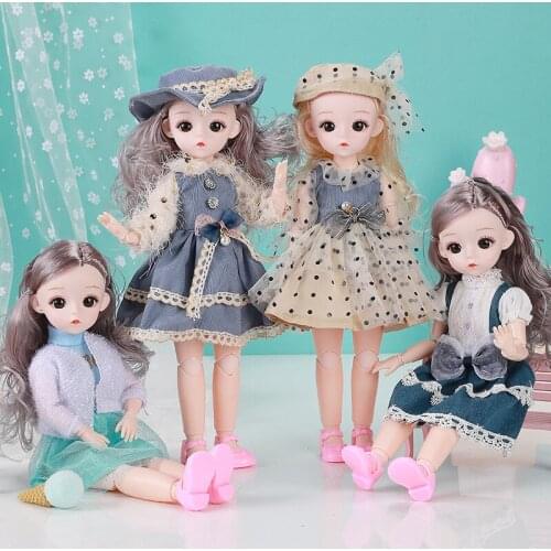 1/6 BJD Dolls Clothes Suit 22-30 CM Doll Accessories Doll DIY Dress Up Deck Clothes With Headwear Toys for Joint Dolls Girls