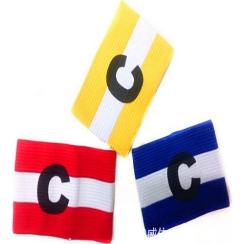 100pcs/lot New Arrival Adjustable Soccer Captain Armband Football Games Player Arm Band Skippers Armband Kapitnsbinde