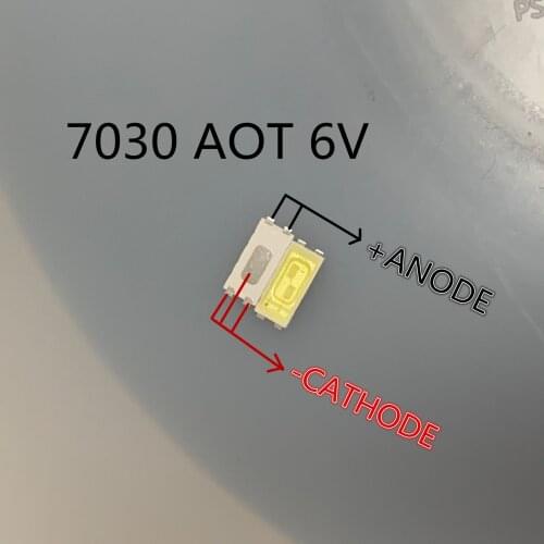 1000PCS AOT LED Backlight High Power LED 1W 6V 7030 Cool white LCD Backlight for TV TV Application 7030-W3C1