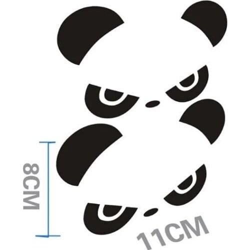 2Pcs 11*8cmPANDA HI Panda Rearview Mirror Side Mirror Cartoon Car Modified Car Stickers Car Decoration Stickers CT-578