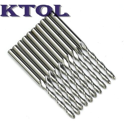 3.175*2.5mm 2 Flutes Ball Nose End Mills Tungsten Carbide Engraving Bit 3D CNC Tools Milling Cutter Spiral Router Bits for Wood