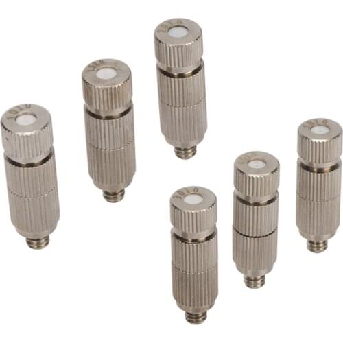 5 Pcs High Pressure Copper 3/16 Thread Ceramic Filter Atomizing Nozzles Garden Industry Irrigation Cooling Humidify Sprayers