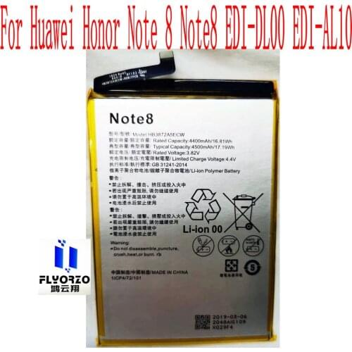 New High Quality 4500mAh HB3872A5ECW Battery For Huawei Honor Note 8 Note8 EDI-DL00 EDI-AL10 Mobile Phone