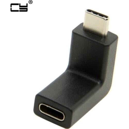90 Degree Up or Down Angled USB 3.1 Type-C Male to Female Extension Adapter for Laptop & Tablet & Mobile Phone